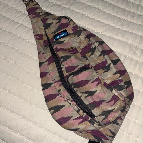 Kavu Bag Kavu Rope Sling 100% Cotton Multi Color Sholder Bag large - Picture 1 of 5